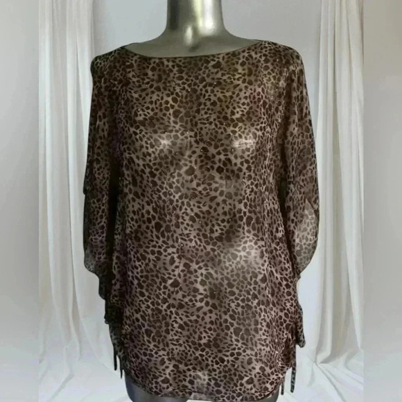 ✅Leopard  Chiffon Top - Picture 1 of 14
